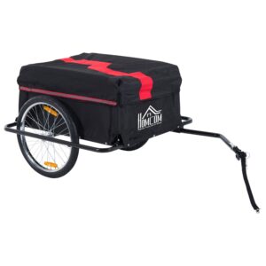Foldbar cykeltrailer med kobling, transportvogn lasteevne op til 40 kg, transporttrailer til cykelhåndvogn 140 x 88 x 60 cm