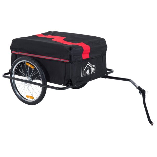 Foldbar cykeltrailer med kobling, transportvogn lasteevne op til 40 kg, transporttrailer til cykelhåndvogn 140 x 88 x 60 cm